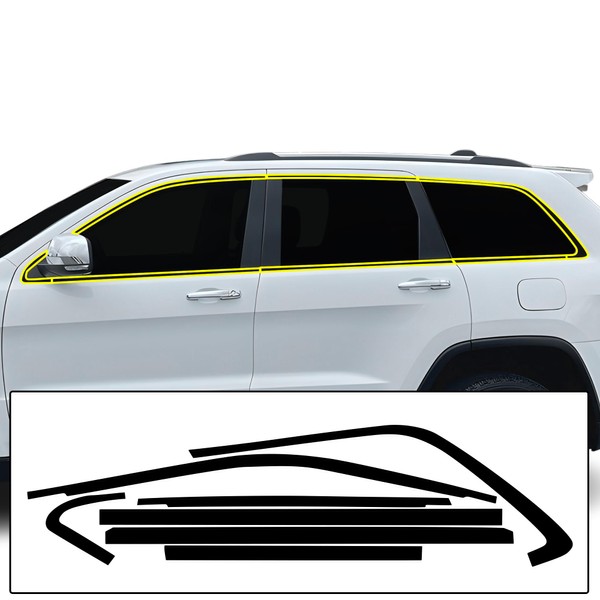 BOGAR TECH DESIGNS Side Window Chrome Delete Overlay Film Compatible