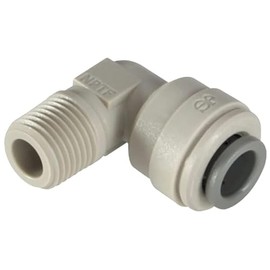 IPW Industries Inc-John Guest - Acetal Fixed Elbow Quick Connect Fitting 5/16" OD / 3/8" NPT / PI481023S