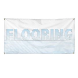 Vinyl Banner Multiple Sizes Flooring Business Business Outdoor Weatherproof Industrial Yard Signs Aqua-Blue 4 Grommets 12x30Inches