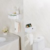 Toilet Paper Holder with Shelf,Toilet Paper Roll Holder with Storage，