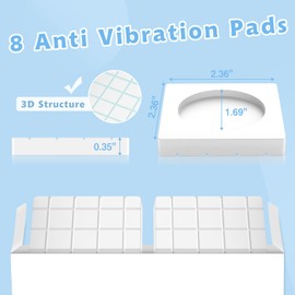 SEISSO Anti Vibration Pads for Washing Machine, Anti Slip and Noise Cancelling Washer Anti Vibration Pads, Natural Rubber Washer Pads Hard Wearing Washing Machine Vibration Foot Pads, White