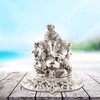 Lavanaya Silver Aluminium Lord Ganesha Idol, 9 X9 X9 cm,