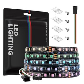 WS2811 RGB IC LED Strip 5 m 108 LEDs/m High Density Light Strip DC24 V Width 8 mm Dimmable Dream Colour Light Strip IP65 Waterproof FCB Black for Interior Decoration DIY Projects