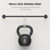 FORIOUS Black Towel Bar for Bathroom Wall, 24 Inch Stainless
