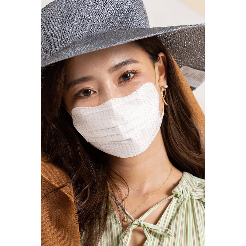[D.masque] 【冷感マスク】滝沢眞規子コラボ “PIN DOT” SUMMER COLLECTION ［PIN DOT×Camel］For Ladies' &