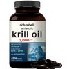 NatureBell Antarctic Krill Oil 2000mg Supplement, 240 Softgels, 3X Strength