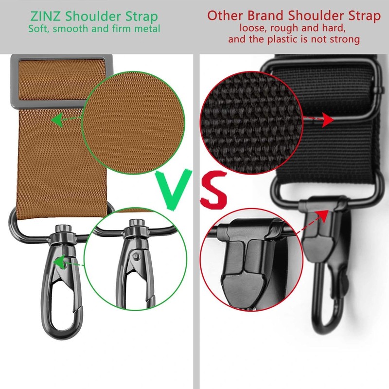 ZINZ Tracolla da 79", Cuscino Fisso Extra Spesso e Cinturino