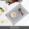 Bloss Placemats Set of 4, Linen Woven Place Mats for