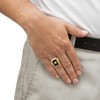 PalmBeach Men's Yellow Gold-Plated Emerald Cut Natural Black Onyx and