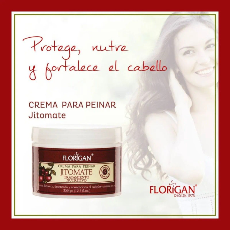 Crema Peinar Jitomate Tratamiento Nutritivo Florigan® 3pzas