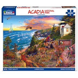 White Mountain Puzzles - Acadia National Park - 1000 Piece Jigsaw Puzzle for Adults & Kids - Fun Family Activity - 24"x30"