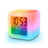 vinmax Digital Alarm Thermometer Night Glowing Cube 7 Colors Clock