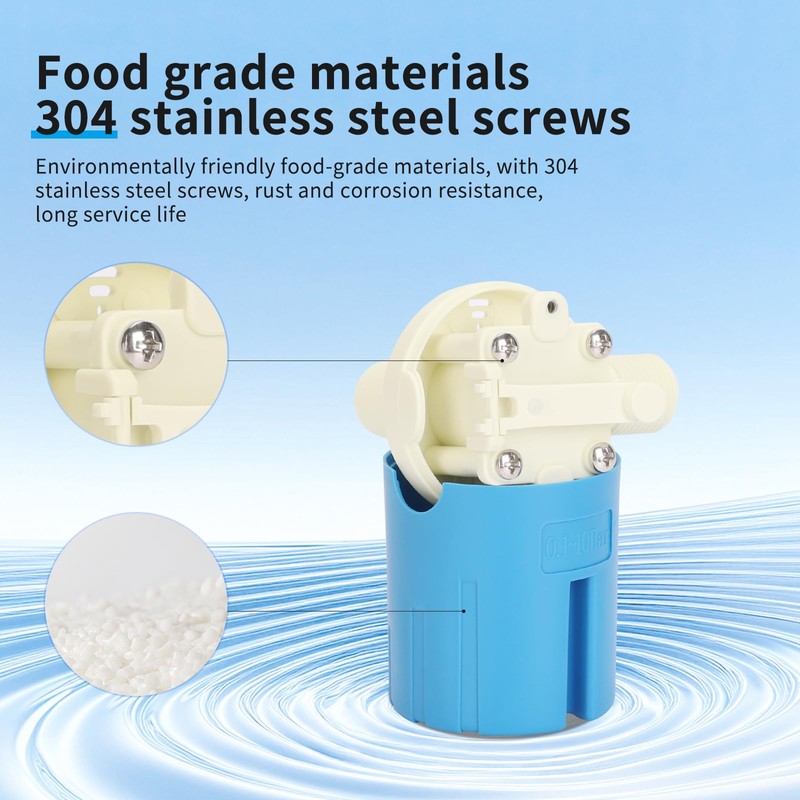 3/4" Top Inlet Float Valve, Compact Plastic Automatic Water Shut