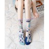 Comonsava Women's Socks, See-through Socks, Different Left and Right Patterns,