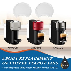 2 PCS Nespresso Replacement Water Tank Lid Cover - Compatible with Vertuo Next Krups XN9105 XN910B XN910C XN910N XN911B - Nespresso Replacement Parts for Coffee Machines