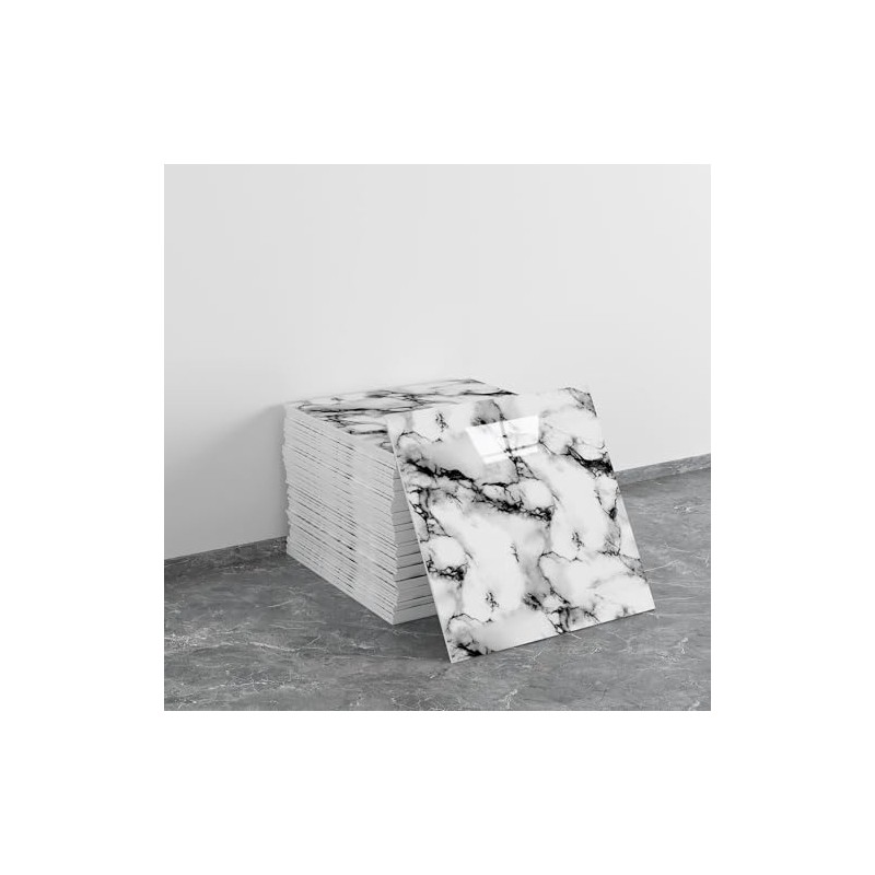 20pcs Marble Peel and Stick Waterproof PVC Shower Wall Panels