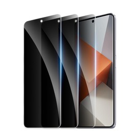 Privacy Screen Protector for Xiaomi Redmi Note 13 Pro 5G, Shatterproof Tempered Glass Accessories, Anti Spy Tempered Glass Film, Case Friendly Ultra Resistant 9H Hardness Anti-Glare HD Black -3 Pack