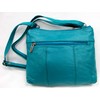 Women's Genuine Leather Small Cross Body Messenger Purse (Teal)