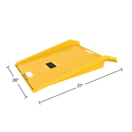 Curb Ramp - Heavy Duty, Portable Ramp with 1000lb Weight Capacity - For Furniture Dollies, Hand Trucks, or Moving Carts by Stalwart (Yellow)