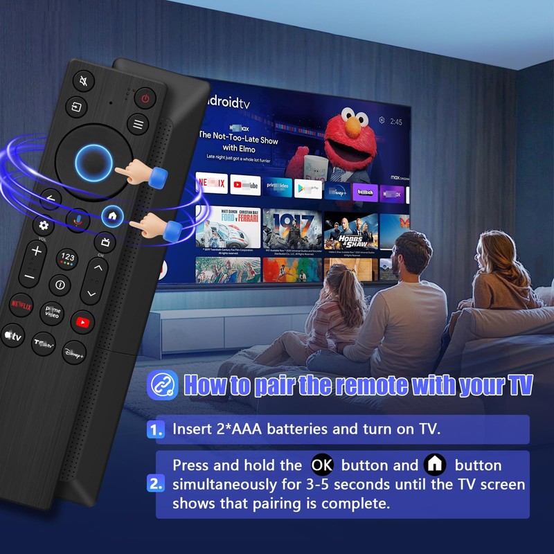 New Voice Remote Replacement for TCL TV Remote - Compatible