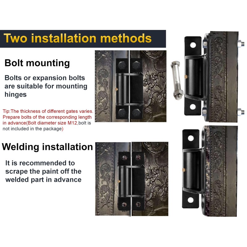 Heavy Duty gate Hinges for Large Heavy Wooden or Metal