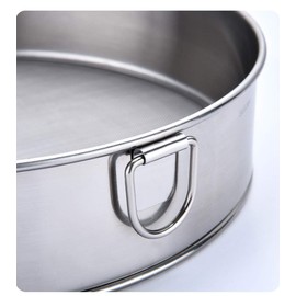 Falytemow Flour Sifter Round Flour Sieve Strainer with 40 Mesh Premium Rustproof Stainless Steel Fine Mesh for Baking 9.84inch x 1.97inch (25cm x 5cm)