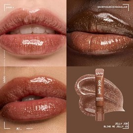 NYX PROFESSIONAL MAKEUP Jelly Job - Brillo de labios, brillo de tinte de labios con cuerpo completo, suavizado y brillo hiperbrillante, Bring Me Jelly