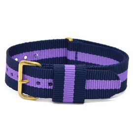 CASSIS Nylon Watch Strap Type NATO LOOP Type Nato Loop Gold Buckle 0.7 inches (18 mm) Replacement Tool Included