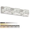 ZUZITO LED Bathroom Light Fixture Modern 3 Light Crystal Vanity