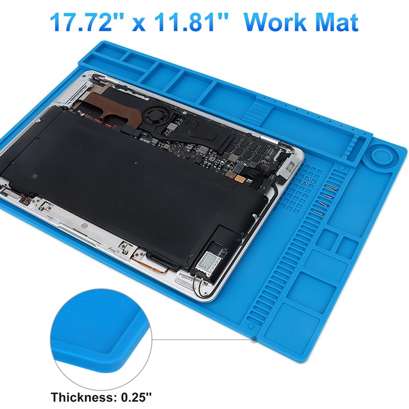 STREBITO Silicone Soldering Mat Electronics Mat, Solder Pad Heat Resistant