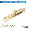 TERF® Heavy Duty Brass Door Bolt 100mm [4''] Surface Mounted