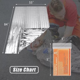 QIO CHUANG Emergency Mylar Thermal Blankets Survival  Camping Blanket