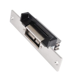 AMOCAM Electric Strike Lock, Wide Strike Opening NO Mode Fail Secure Electric Strike Door Lock for Access Control System, Video Doorbell System, Cylindrical Lock, Wooden, Metal Doors