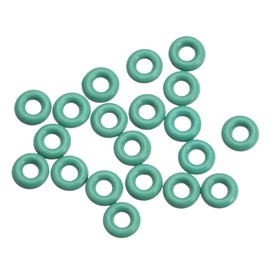 sourcing map Fluororubber O Rings 5mm OD 2mm ID 1.5mm Width FKM Gasket Gasket for Machine Installations Green Pack of 20"