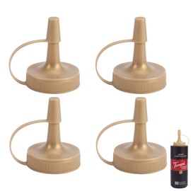 4pcs Sauce Syrup Coffee Dispenser Caps Compatible Only with 16.5oz Torani Flavor Concentrated Sauce Bottles, BPA-Free Plastic Pump Extended Nozzle Leak-Proof Replacement Lid for Easy Pouring