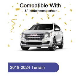 KOOGEN Tempered Glass Screen Protector for GMC Terrain 2018-2024,Infotainment Navigation Screen Film Compatible With 2024 2023 2022 2021 Car Accessories - 8 inch