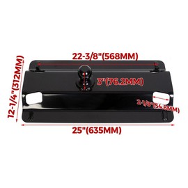 HHYOGLLY 5Th Wheel Trailer Hitch Plate Steel Rear for F150 01-23,for Silverado 1500/2500HD 01-23,for RAV4 01-23,for Corolla 01-23,for Tacoma 01-23,for Civic 01-23,for Camry 01-23,for Altima