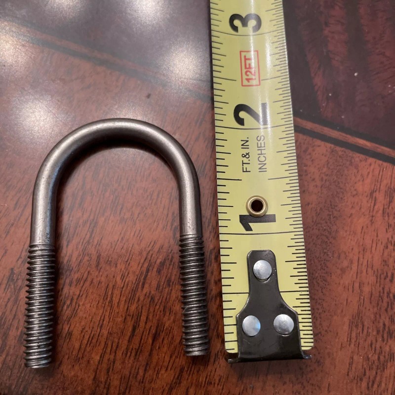 U-BOLT 304 STAINLESS STEEL 1/4" -20X 2.00" With Nuts Qty