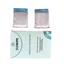 SusWipe Glasses Finger Wipes, Reusable Eyeglass Cleaning Pads - High Performance, Eco-Friendly Lens Cleaner for Glasses, Smartphones, Cameras,Set of 2, Pink