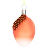 Inge-glas Weightless Easter Egg Hanging Light Orange Matt with Feather