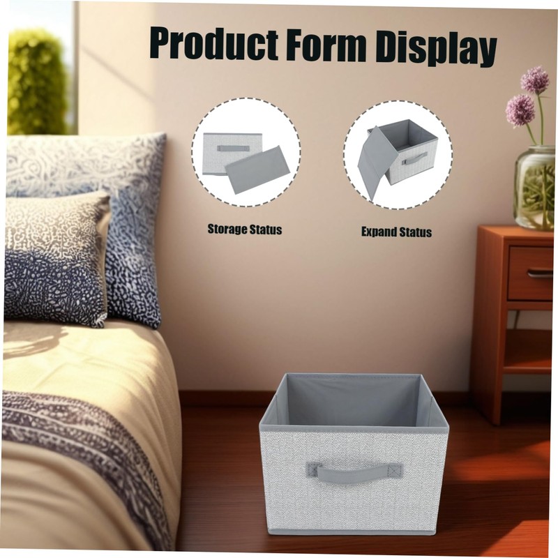 ULTECHNOVO 2pcs Fabric Cube Storage Bins for Closet Organization Capacity