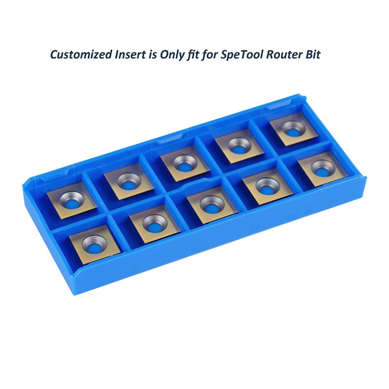 SpeTool 10PCS Square Straight Tungsten Carbide Replacement Insertes with ATS