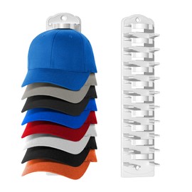 Hat Stand for Baseball Caps，Hat Hangers Holder for Wall, No Drilling，adhesive hat hooks for wall，Applies to , Closet，doors, motor home， wardrobes,tiles, marbles,etc hat organizer shelf（1pcs White）