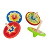 GICO Wooden Colourful Wooden Spinning Top Set with 4 Colourful