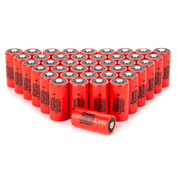 Interstate Batteries CR123A Lithium Batteries - 3V 1.55AH Lithium 40 Pack (PHO0018)