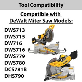 Hose Adapter for DeWalt Miter Saws - DWS713 DWS715 DW716 DWS716 DWS779 DWS780 DCS781B DHS790 - Made In USA (1-7/8" Hose)
