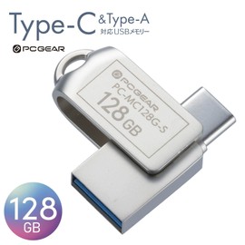 Ohm Electric PC-MC128G-S 01-0065 OHM USB Memory 128GB Compatible with TypeC & TypeA