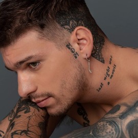 925 Sterling Silver Earring for Men Hoop Earring with Charm Men Earring Huggie Hoop Earring Men Jewellery Gift for Men Gift Cool Earring Small Hoop