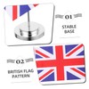 VILLFUL British Desk Flag with Base Uk Flag for Office
