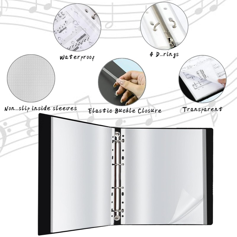 iGolife A4 Music Folder, Music Folder for Sheet Music, 70